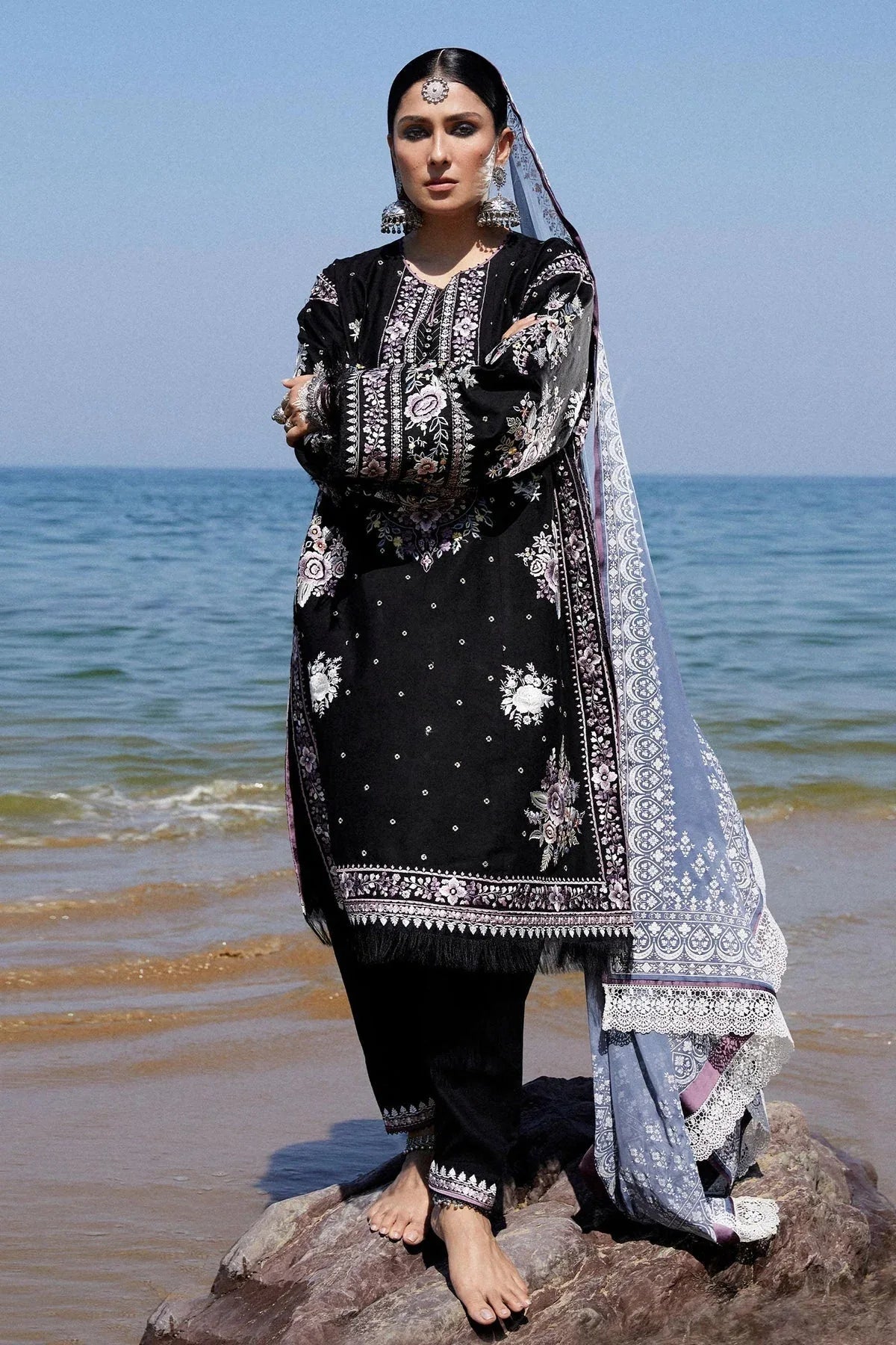 Zara Shahjahan | Luxury Lawn 24 | SIFFA-4B - Aqsa Fabrics