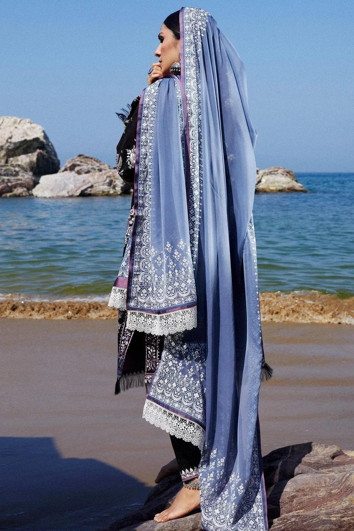 Zara Shahjahan | Luxury Lawn 24 | SIFFA-4B - Aqsa Fabrics