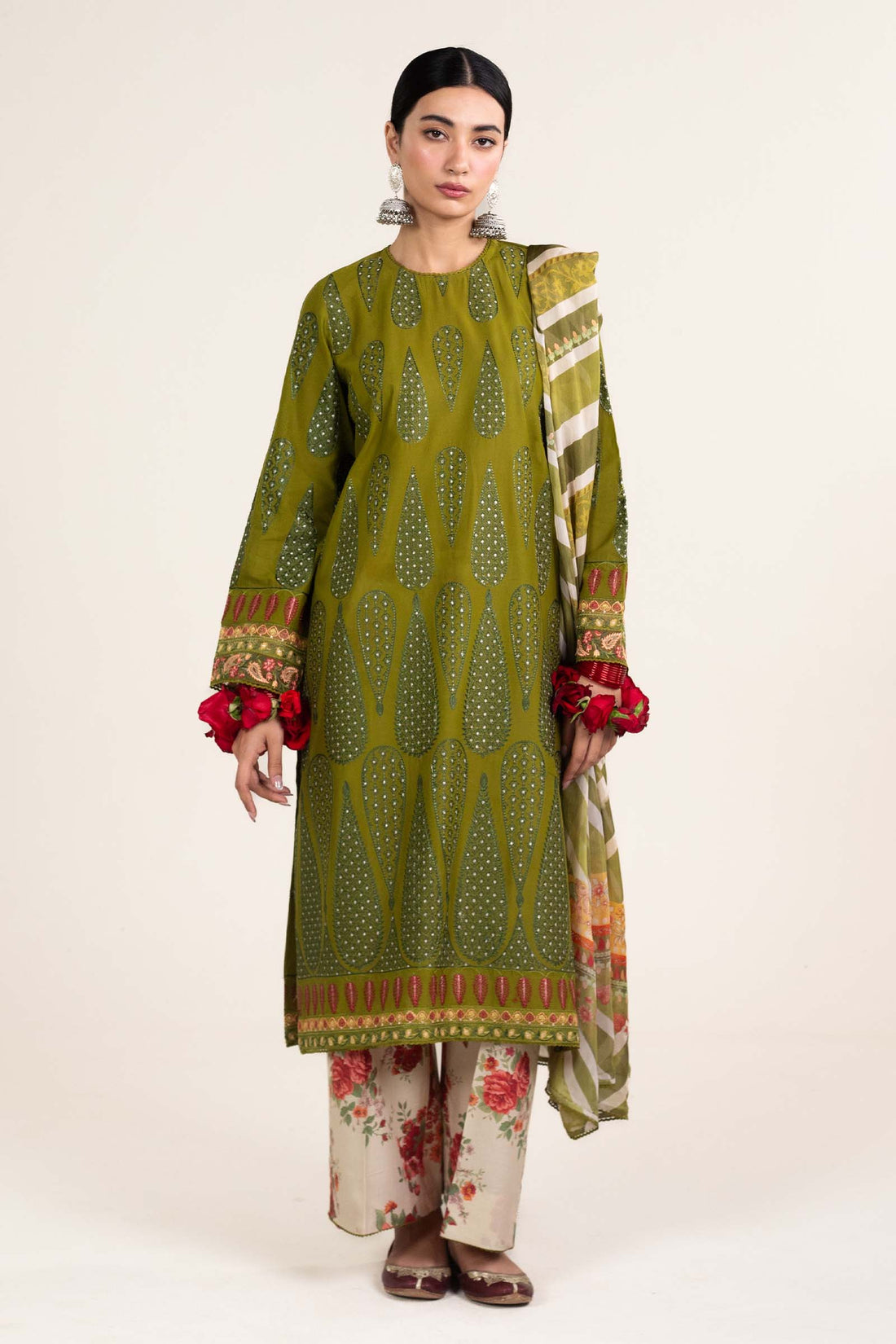 Zara Shahjahan | Stitched Lawn 24 | SL-AINA-8B - Aqsa Fabrics
