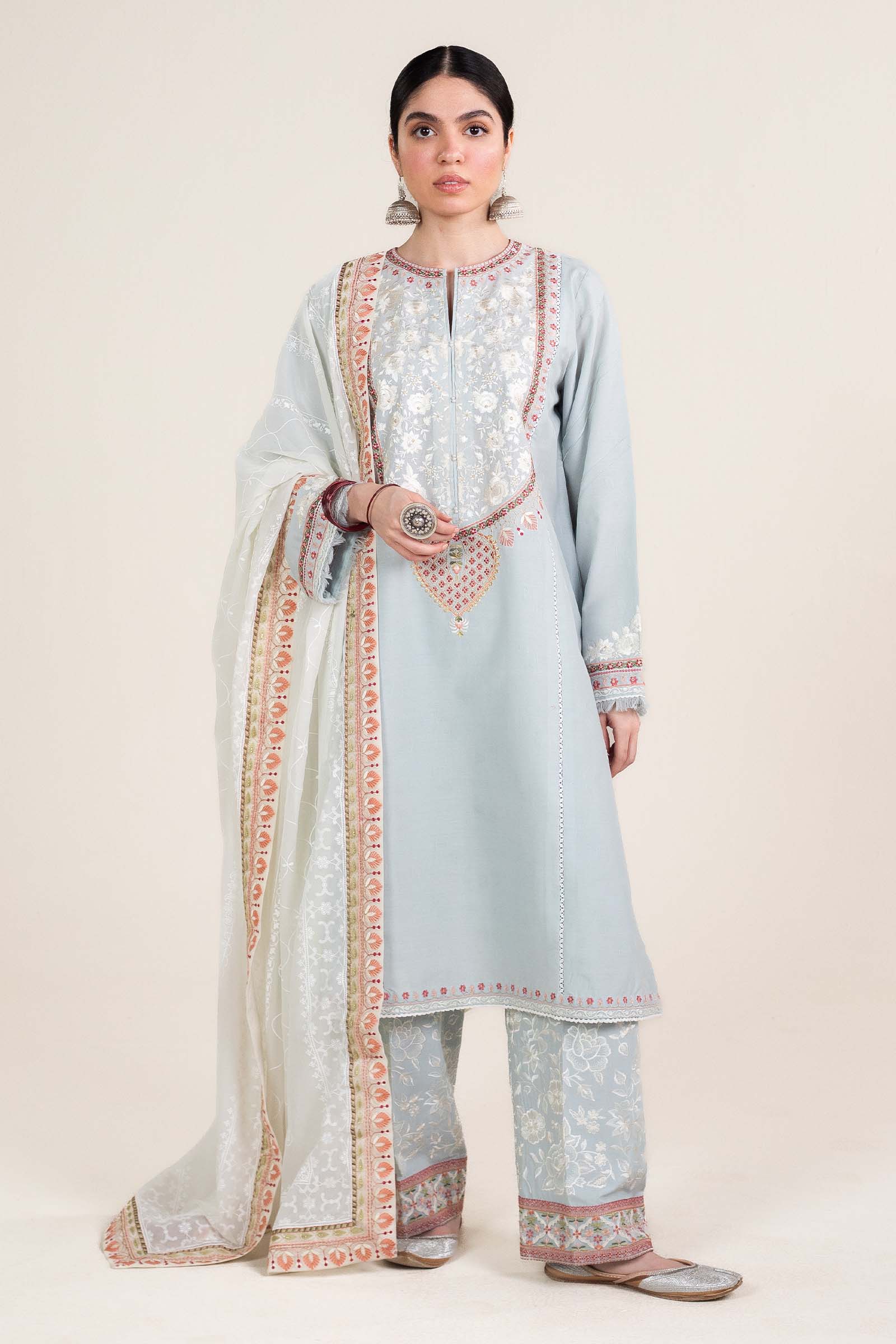 Zara Shahjahan | Stitched Lawn 24 | SL-DILARA-15B - Aqsa Fabrics