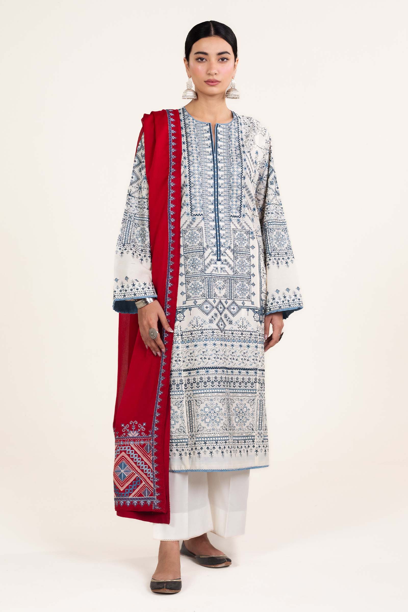 Zara Shahjahan | Stitched Lawn 24 | SL-DIYA-2A - Aqsa Fabrics