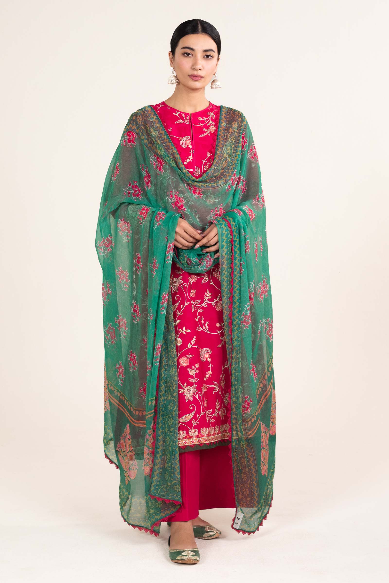 Zara Shahjahan | Stitched Lawn 24 | SL-KORINA-3B - Aqsa Fabrics