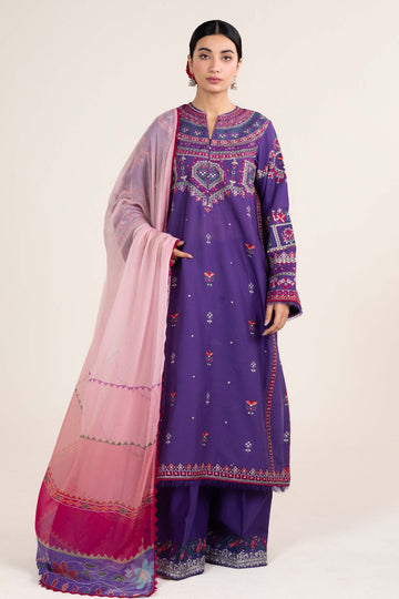 Zara Shahjahan | Stitched Lawn 24 | SL-LAMIA-7B - Aqsa Fabrics