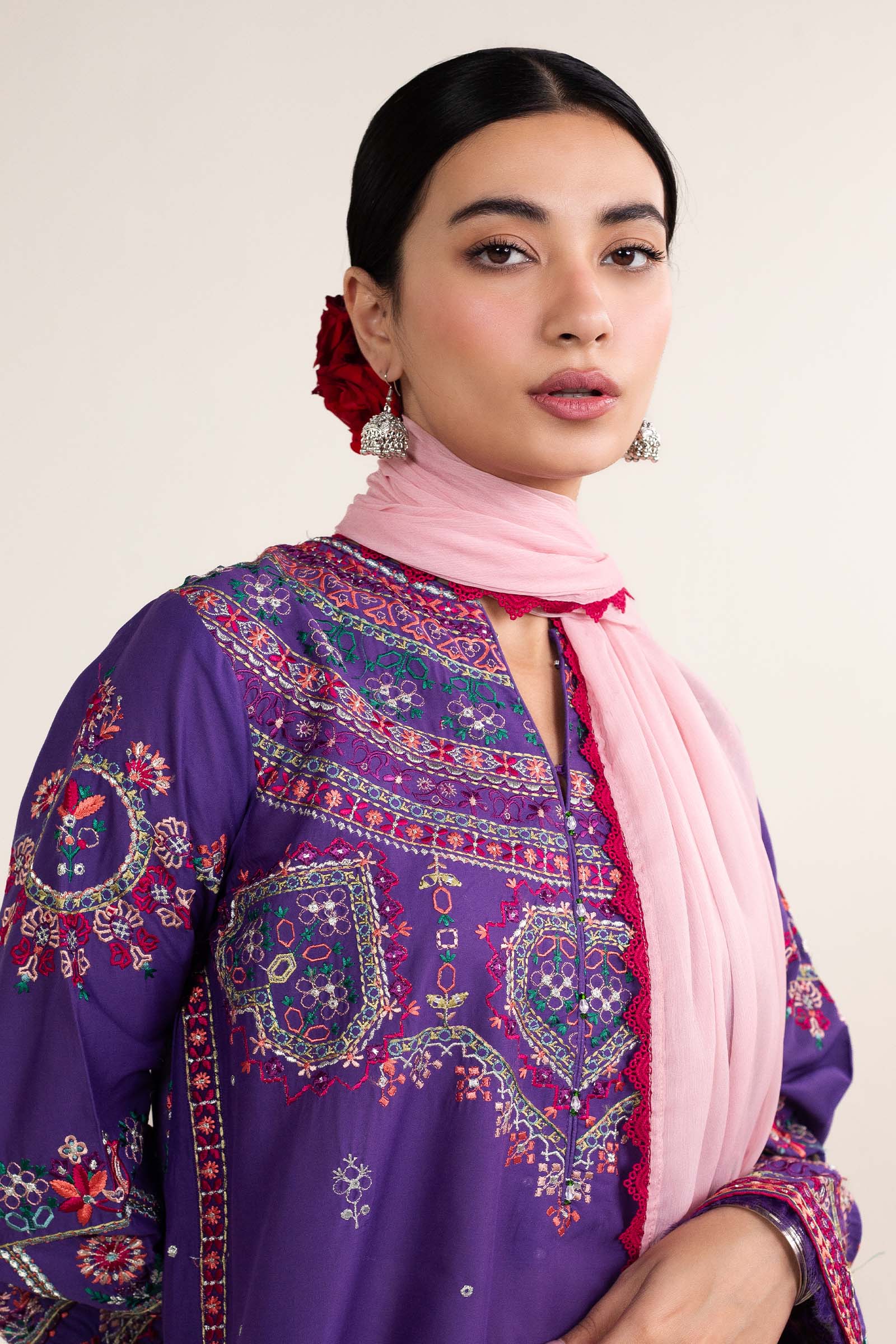Zara Shahjahan | Stitched Lawn 24 | SL-LAMIA-7B - Aqsa Fabrics