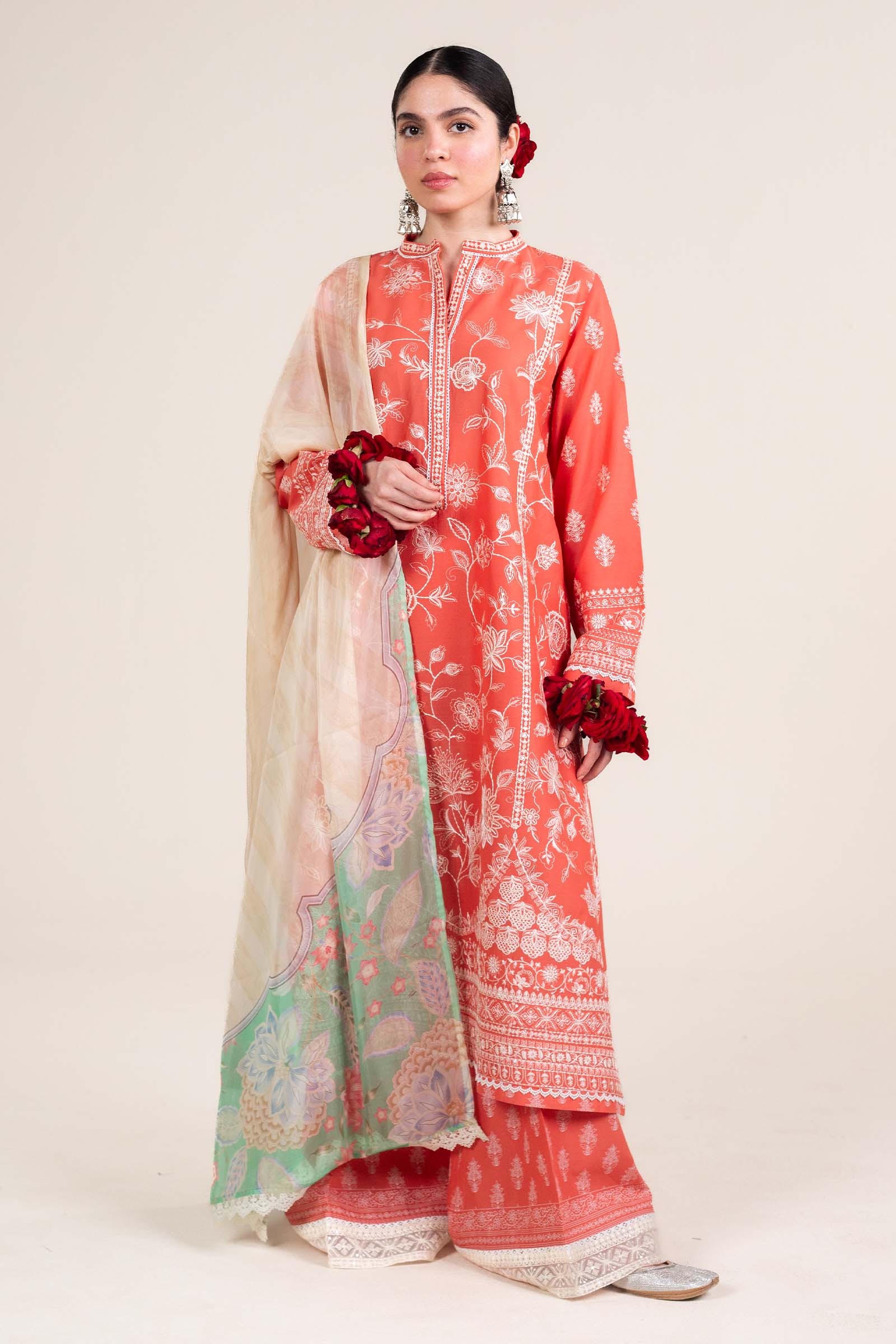 Zara Shahjahan | Stitched Lawn 24 | SL-MAHI-1A - Aqsa Fabrics