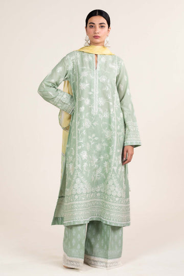 Zara Shahjahan | Stitched Lawn 24 | SL-MAHI-1B - Aqsa Fabrics