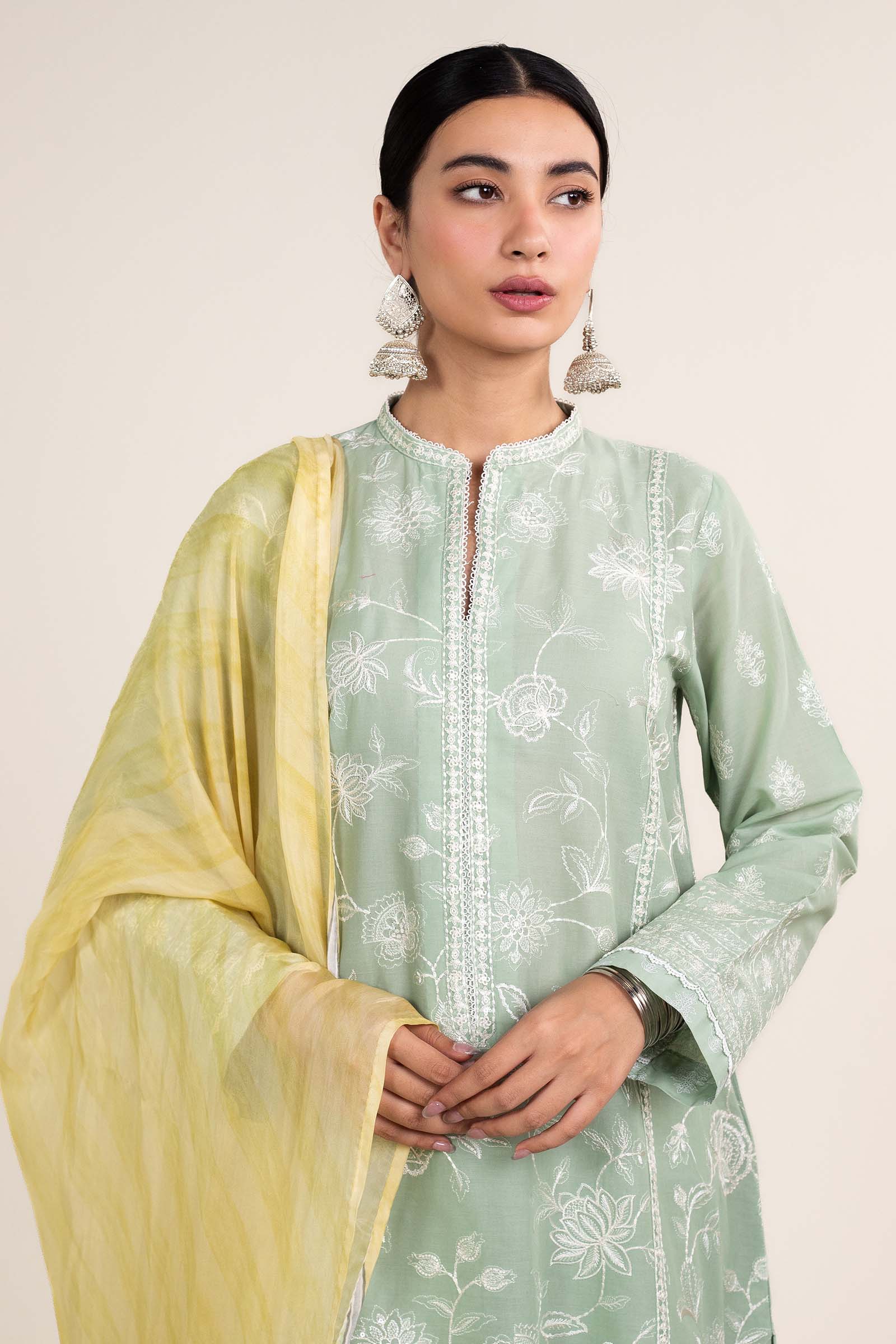 Zara Shahjahan | Stitched Lawn 24 | SL-MAHI-1B - Aqsa Fabrics