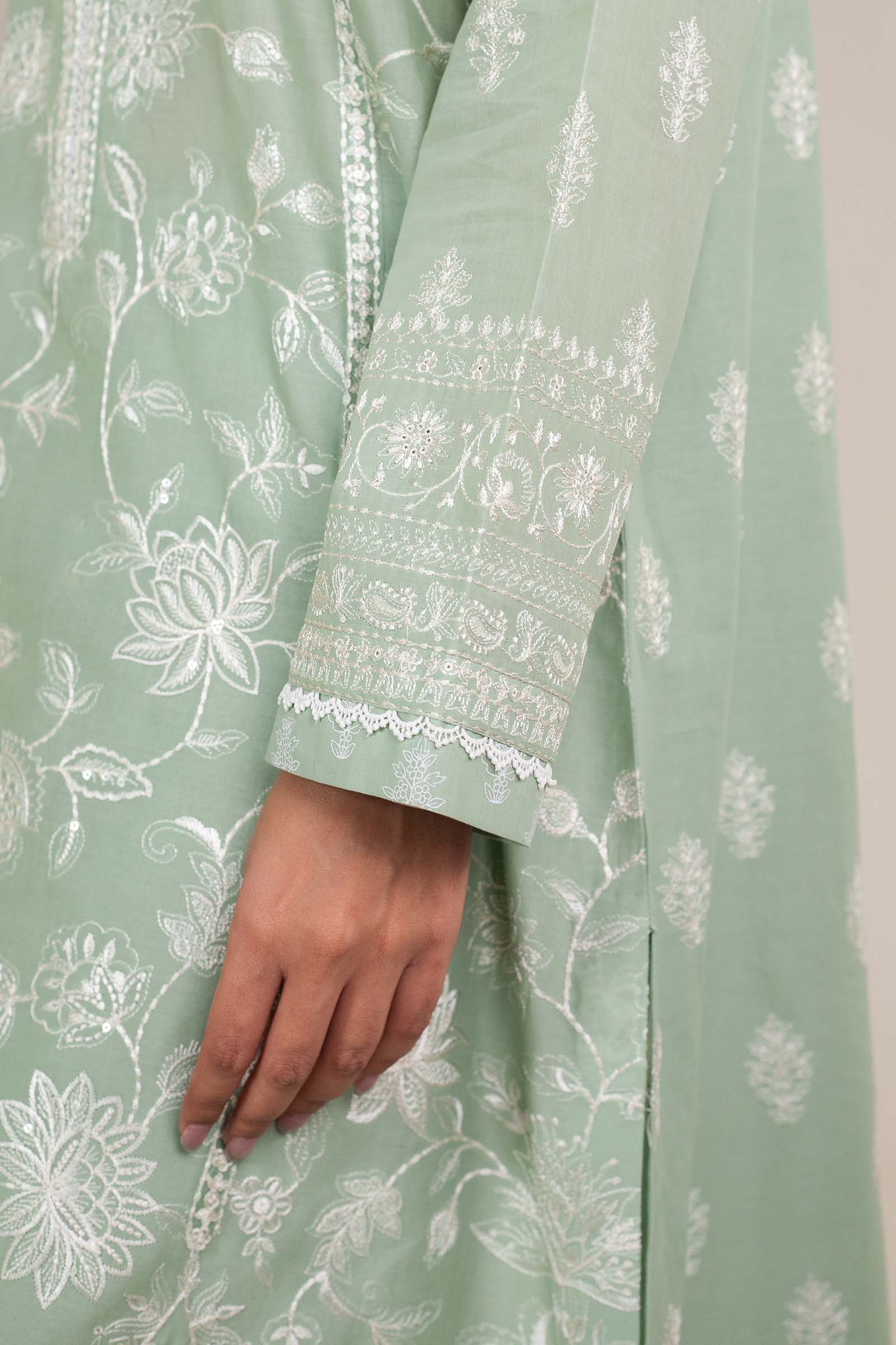 Zara Shahjahan | Stitched Lawn 24 | SL-MAHI-1B - Aqsa Fabrics