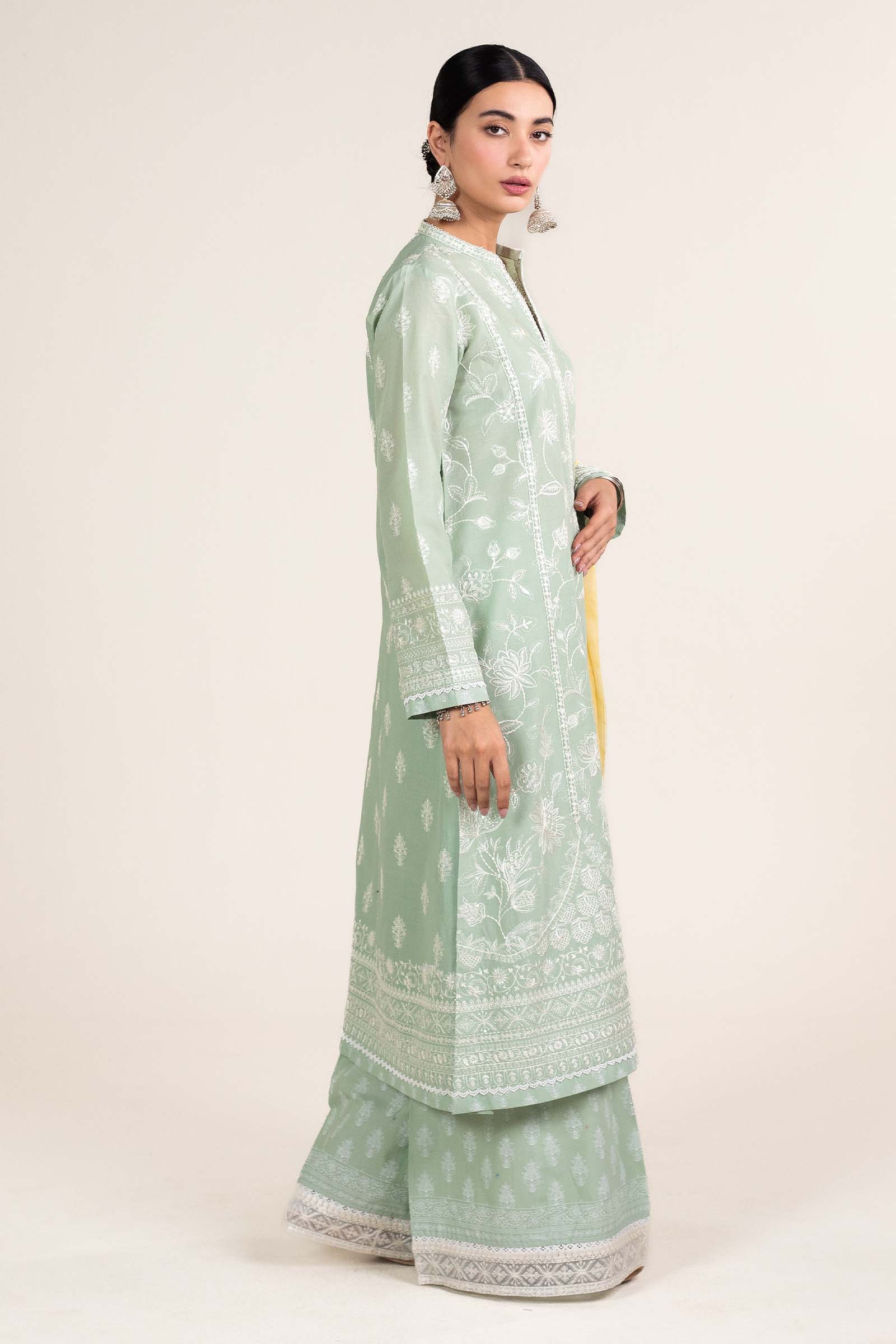 Zara Shahjahan | Stitched Lawn 24 | SL-MAHI-1B - Aqsa Fabrics