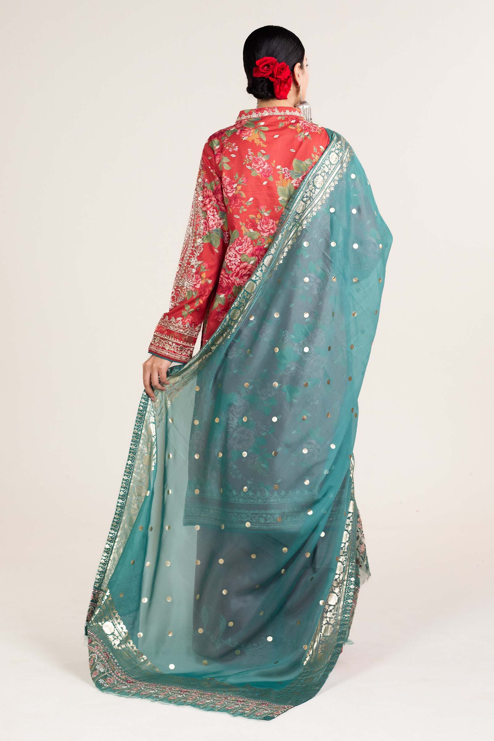 Zara Shahjahan | Stitched Lawn 24 | SL-PHOOL KARI-13B - Aqsa Fabrics
