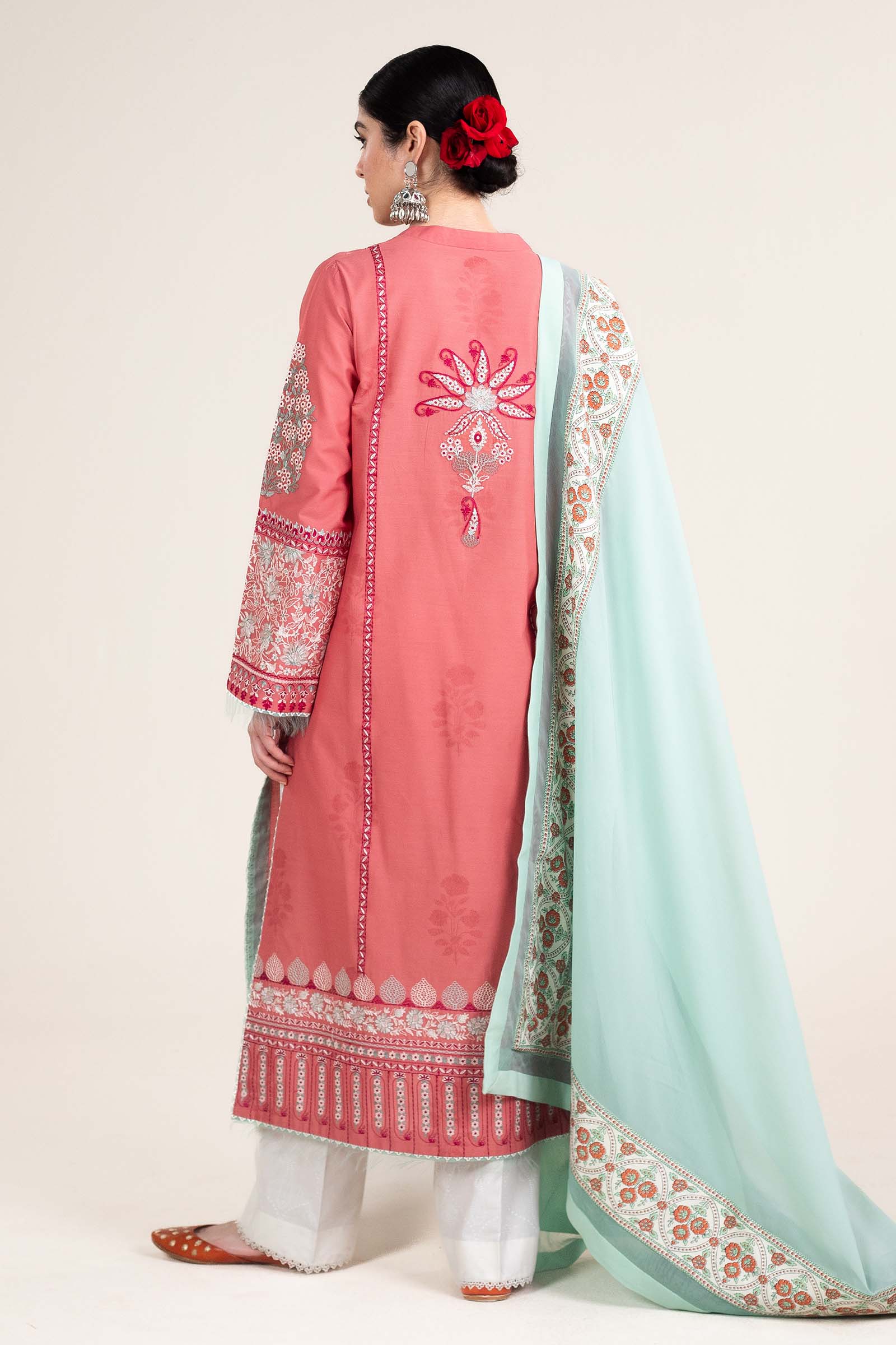 Zara Shahjahan | Stitched Lawn 24 | SL-SANDAL-10B - Aqsa Fabrics