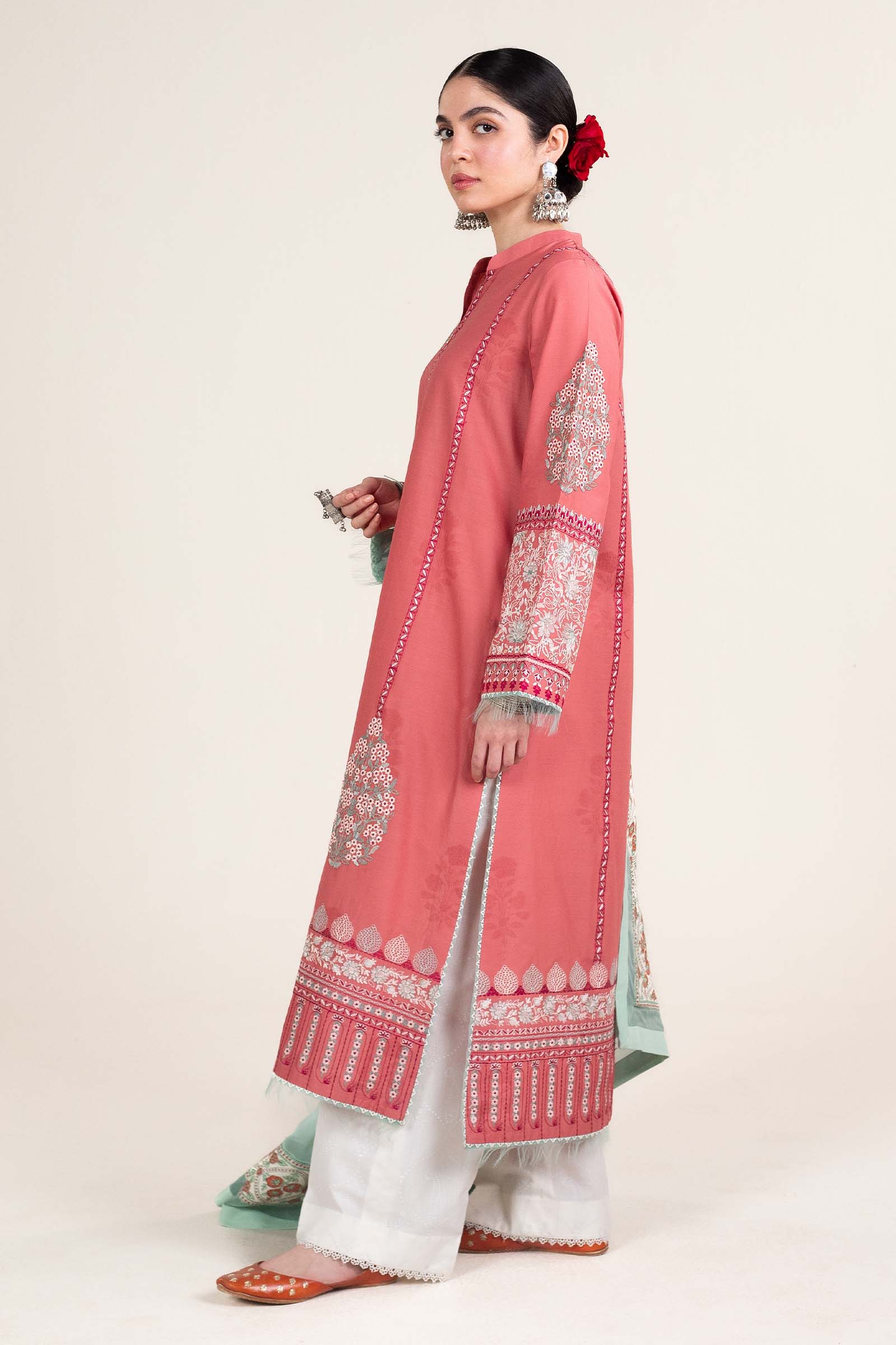 Zara Shahjahan | Stitched Lawn 24 | SL-SANDAL-10B - Aqsa Fabrics