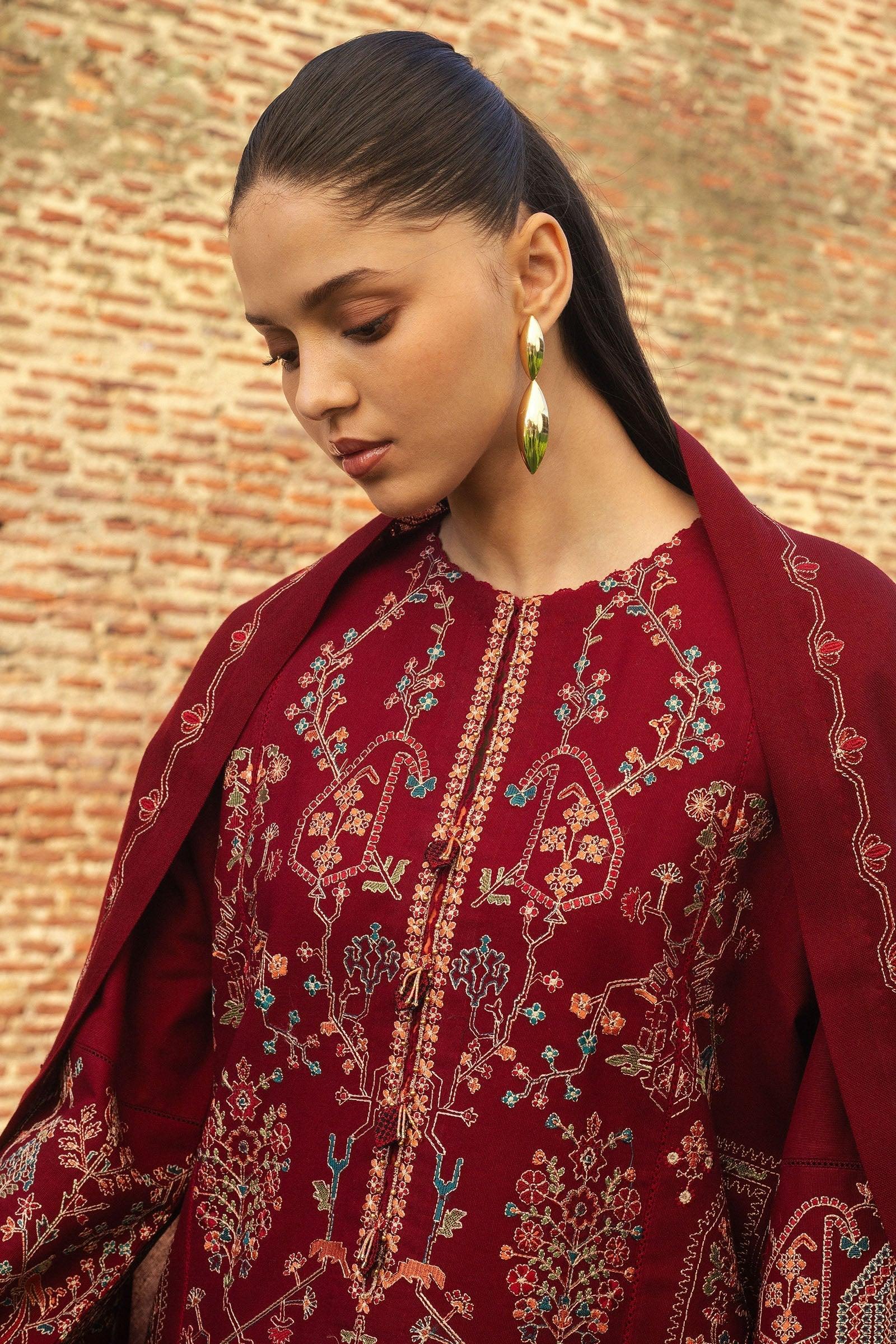 Zara Shahjahan | Winter 24 |  RAHA-D8 - Aqsa Fabrics