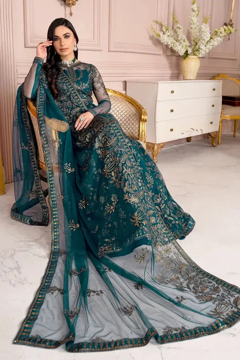 Zarif | Afreen Formals | ZA 01 EVERGREEN - Aqsa Fabrics