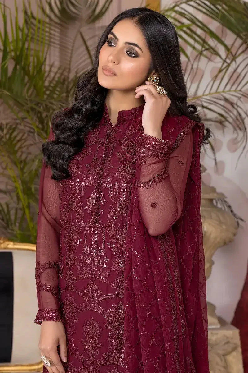 Zarif | Afreen Formals | ZA 04 MULBERRY - Aqsa Fabrics