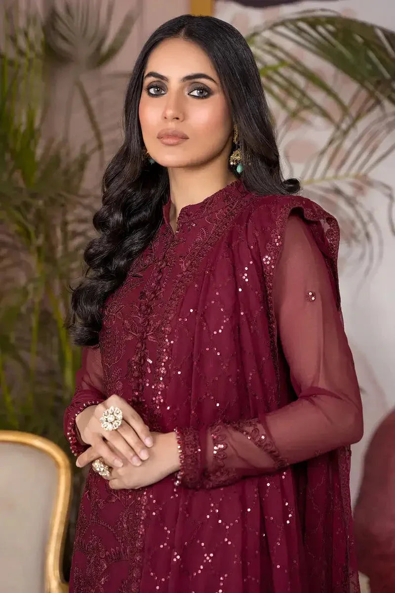 Zarif | Afreen Formals | ZA 04 MULBERRY - Aqsa Fabrics