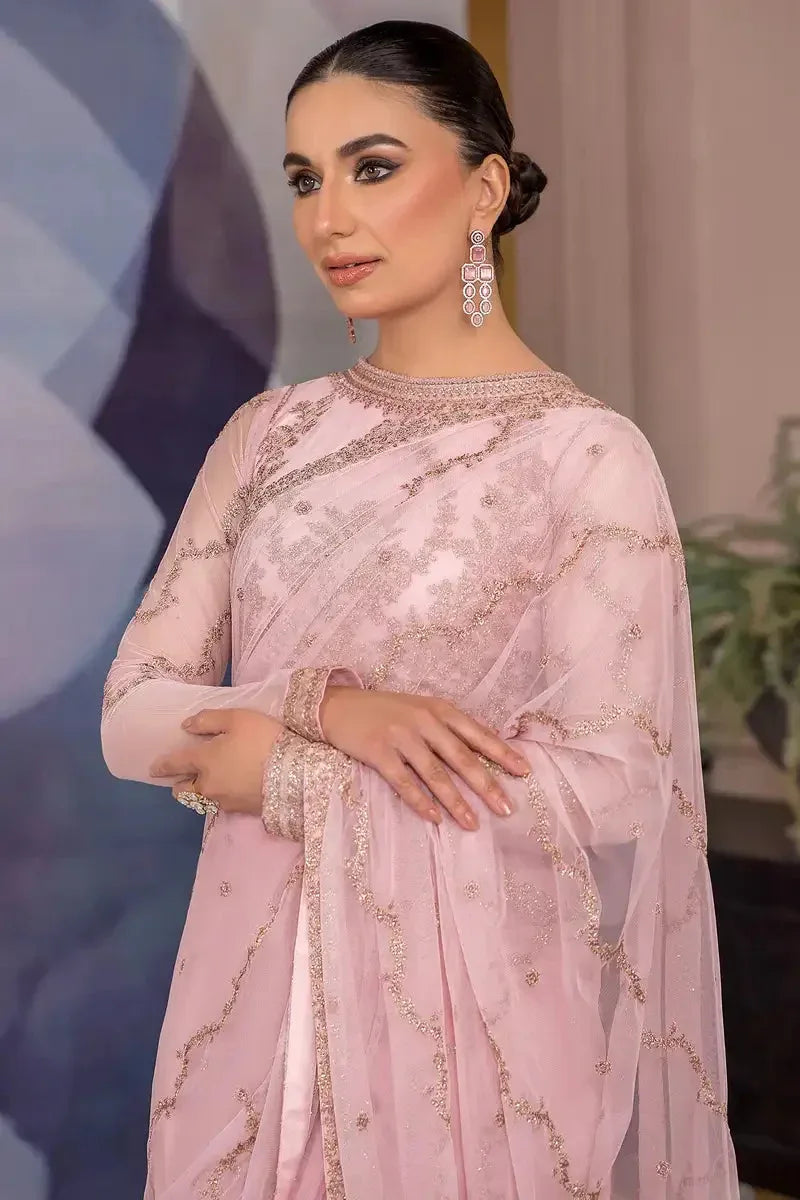 Zarif | Afreen Formals | ZA 06 FRENCH ROSE - Aqsa Fabrics