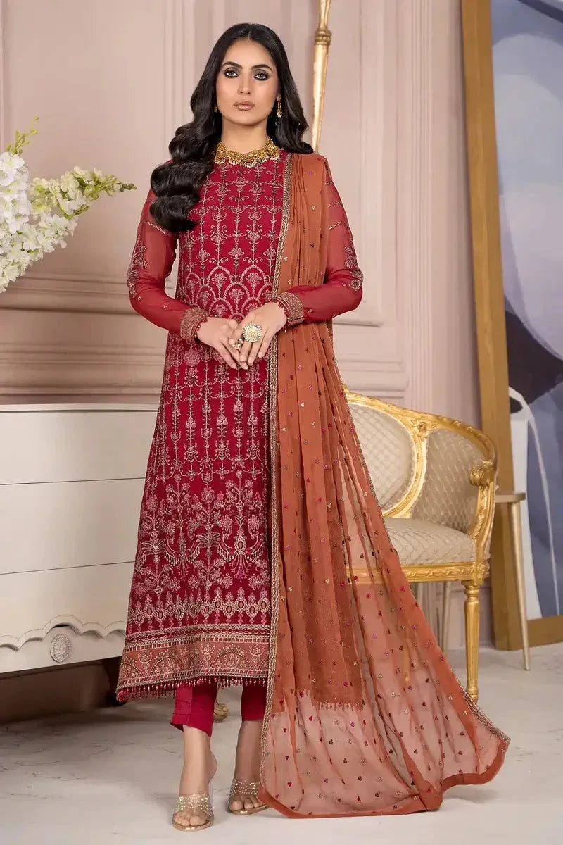 Zarif | Afreen Formals | ZA 08 GARNET - Aqsa Fabrics