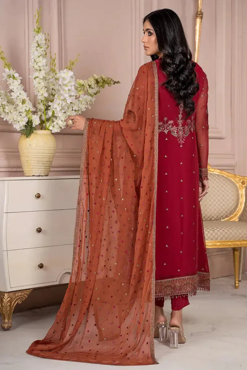 Zarif | Afreen Formals | ZA 08 GARNET - Aqsa Fabrics