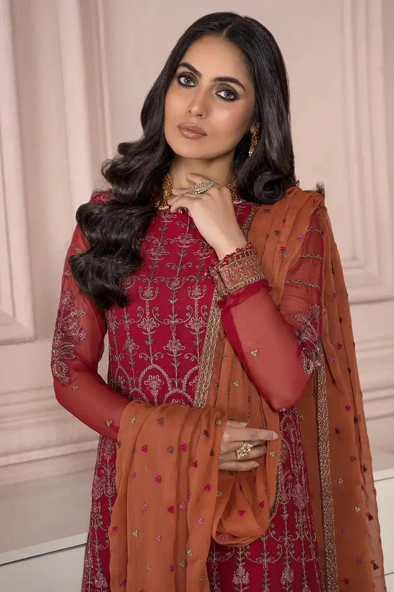 Zarif | Afreen Formals | ZA 08 GARNET - Aqsa Fabrics