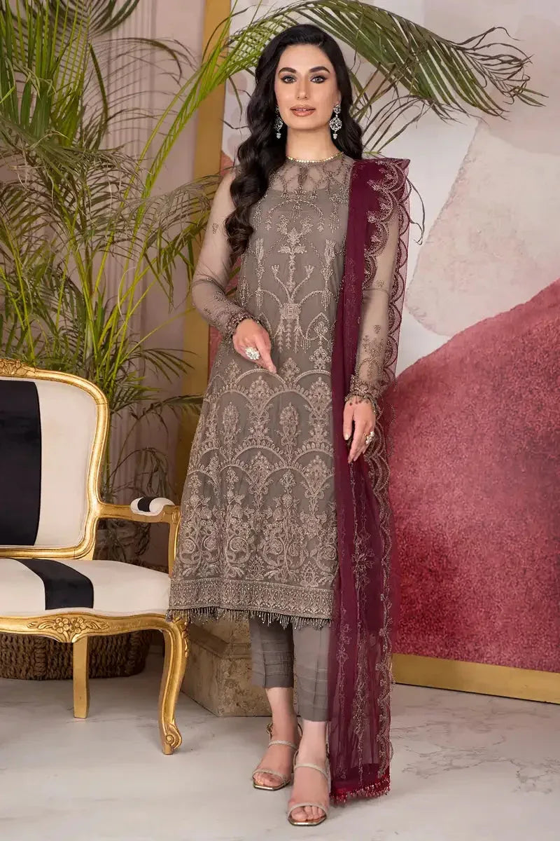 Zarif | Afreen Formals | ZA 10 DOVE - Aqsa Fabrics