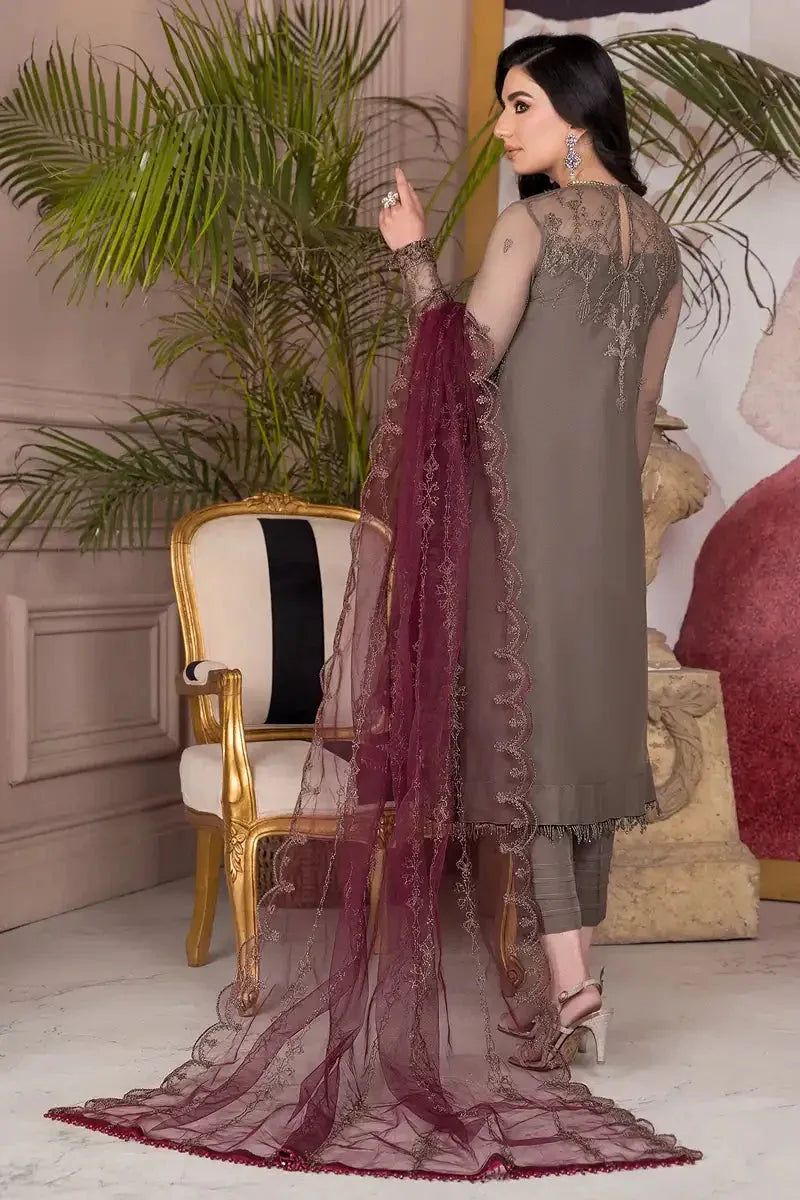 Zarif | Afreen Formals | ZA 10 DOVE - Aqsa Fabrics