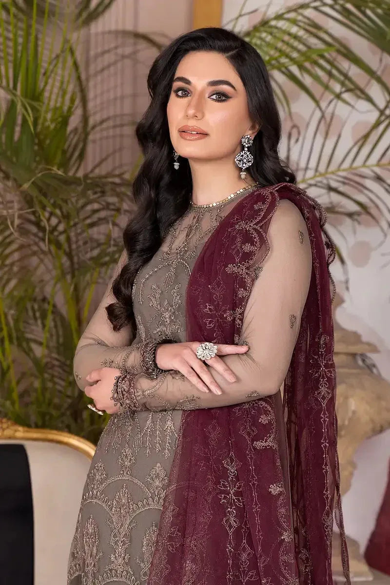 Zarif | Afreen Formals | ZA 10 DOVE - Aqsa Fabrics