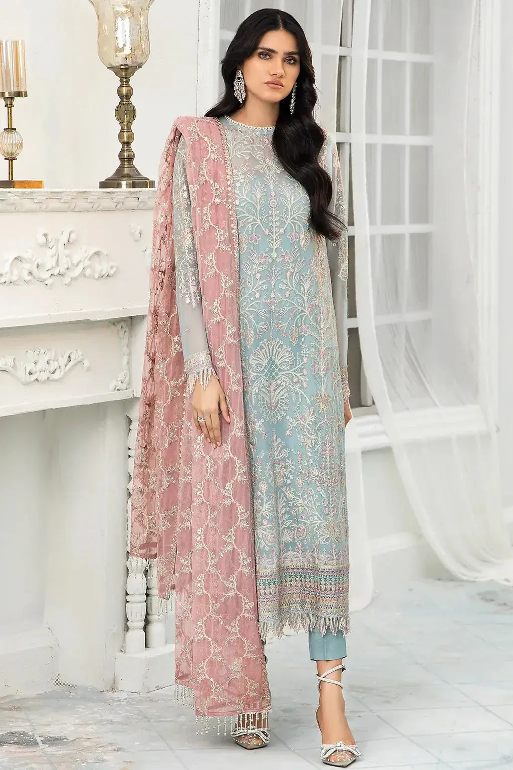 Zarif | DE LUXURY Formals | BLUE MIST - Aqsa Fabrics