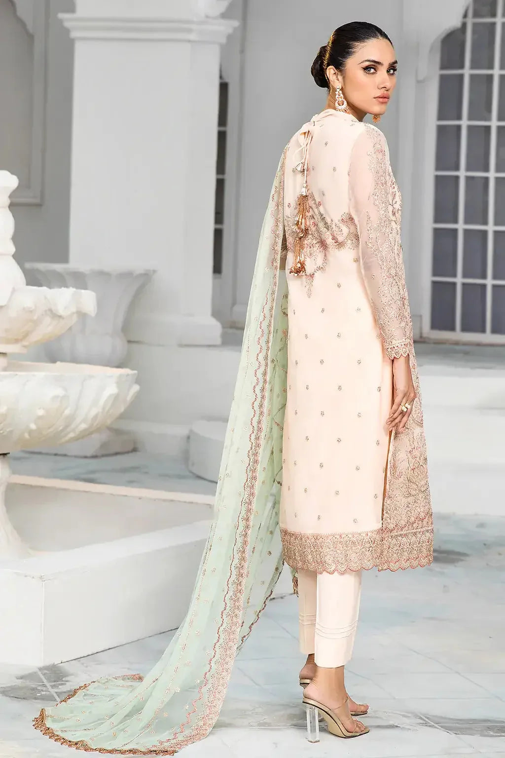 Zarif | DE LUXURY Formals | CORAL - Aqsa Fabrics