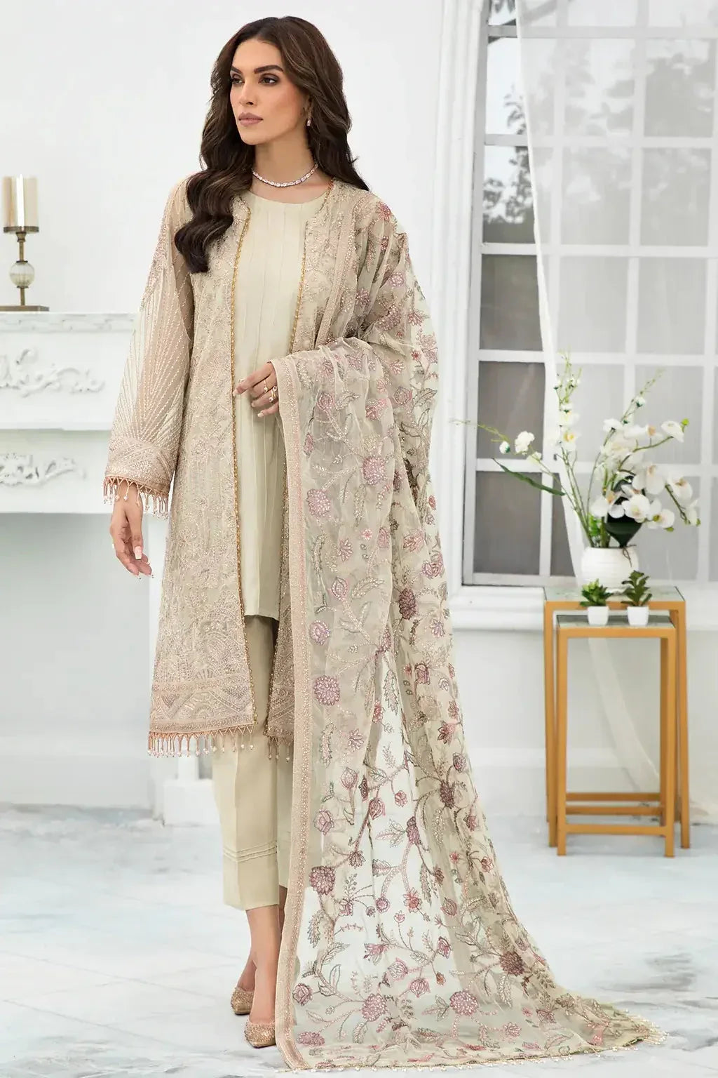 Zarif | DE LUXURY Formals | FLORA - Aqsa Fabrics