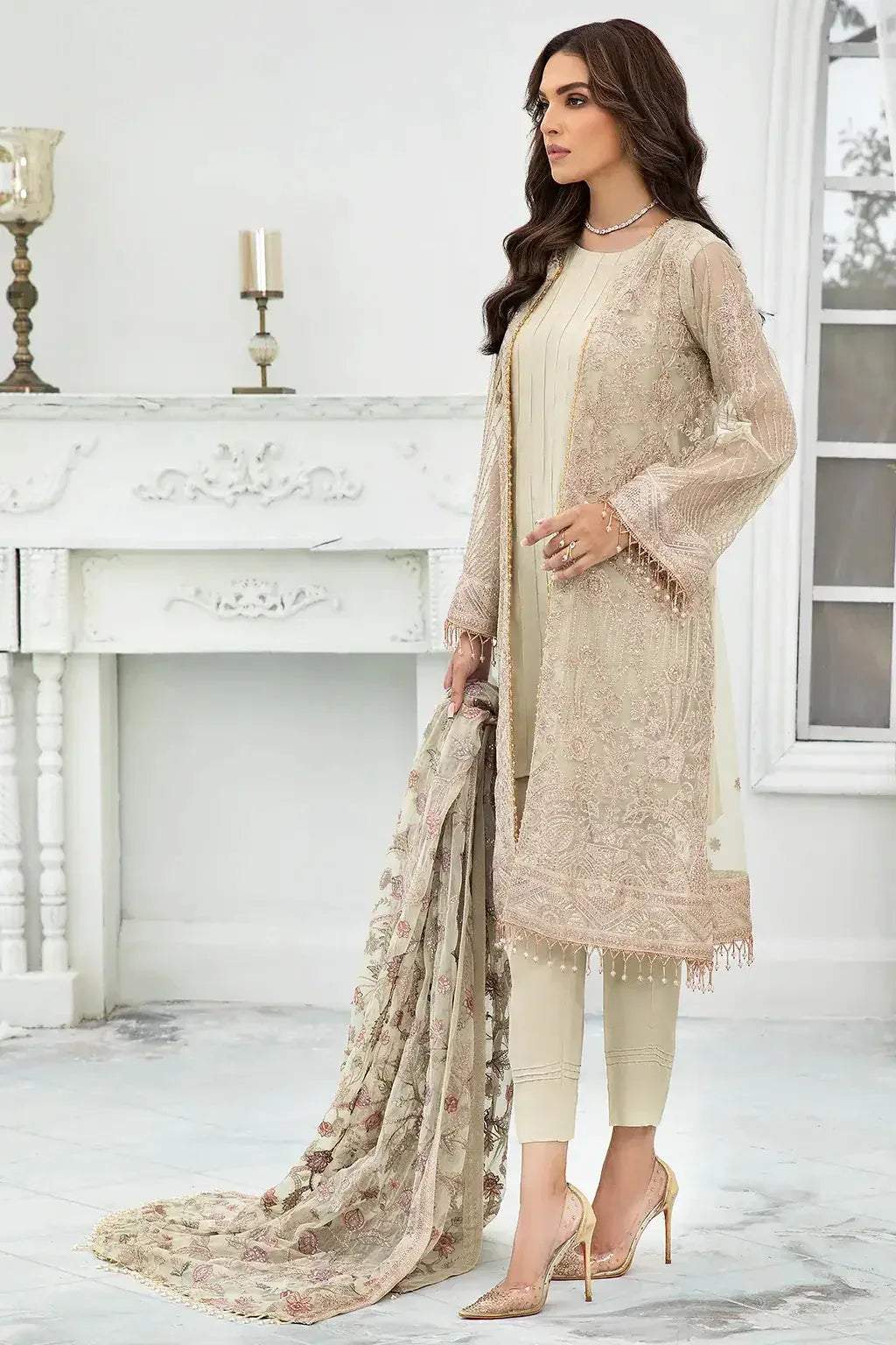 Zarif | DE LUXURY Formals | FLORA - Aqsa Fabrics