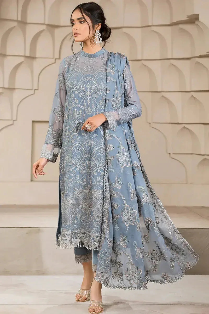 Zarif | Falak Formals | ZF 05 BLUE BELL - Aqsa Fabrics