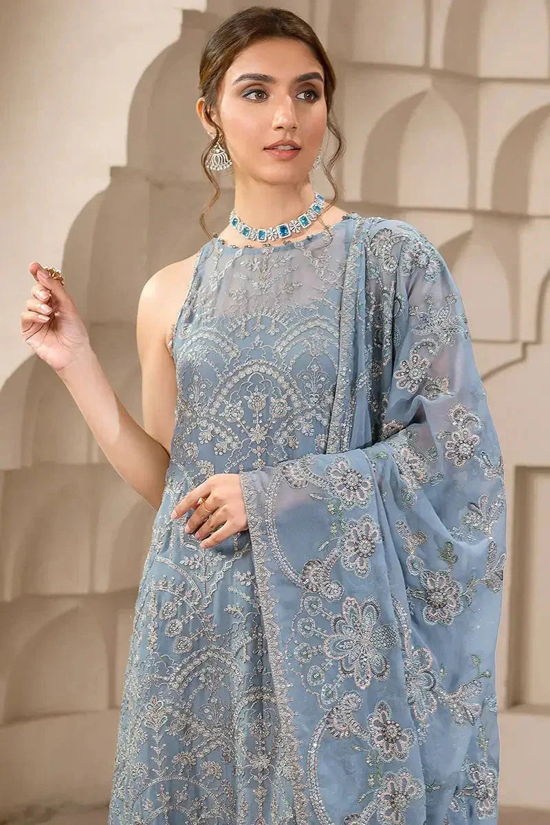 Zarif | Falak Formals | ZF 05 BLUE BELL - Aqsa Fabrics