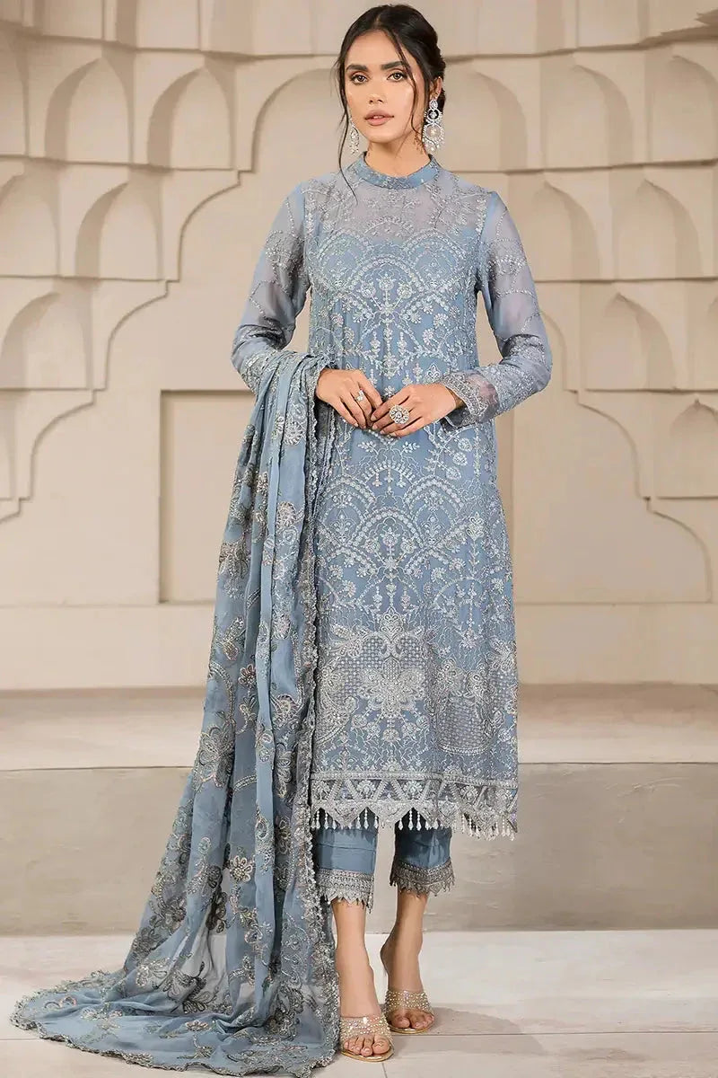 Zarif | Falak Formals | ZF 05 BLUE BELL - Aqsa Fabrics