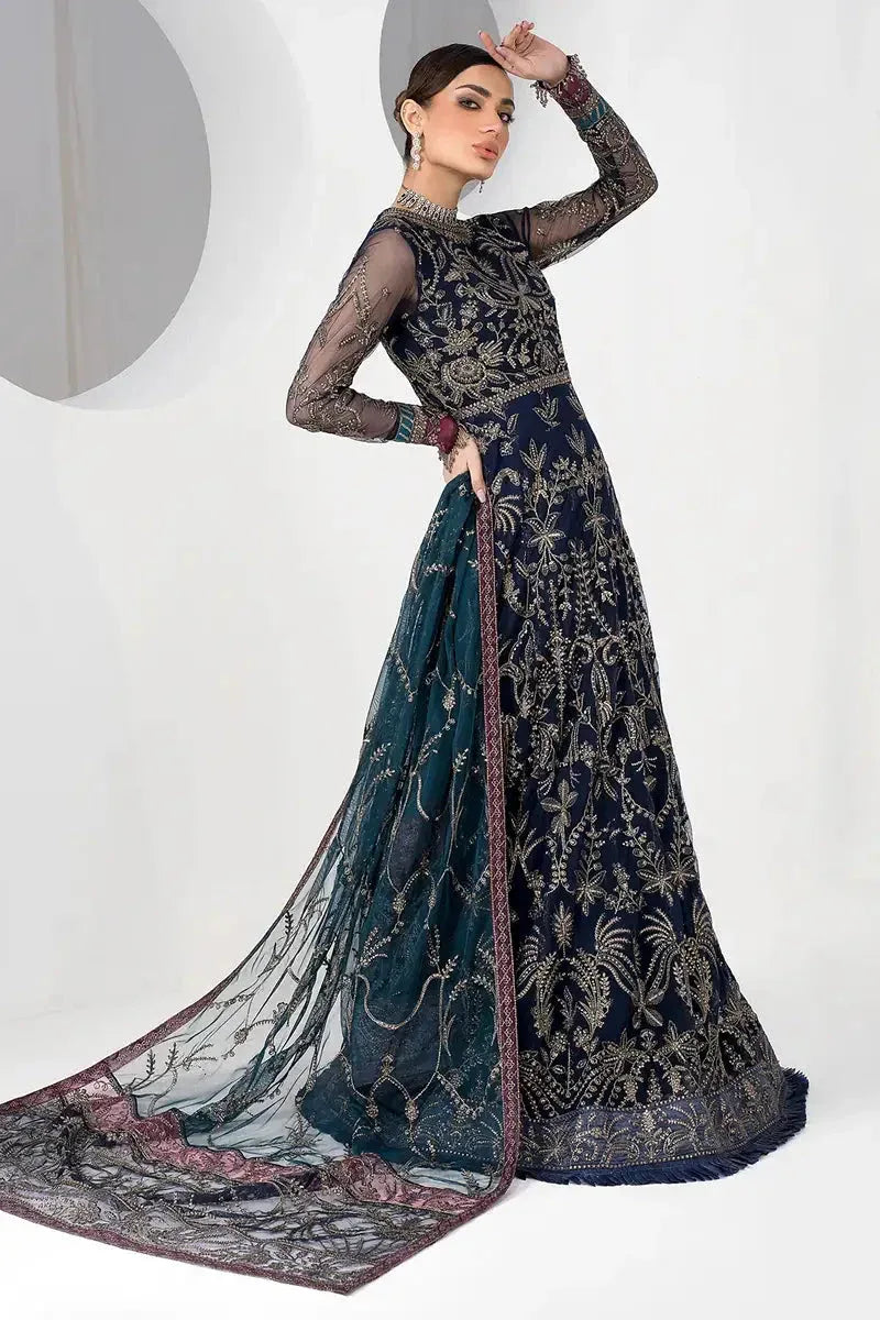 Zarif | LA CELESTE LUXURY Formals | ZLC 01 BLUEBERRY - Aqsa Fabrics