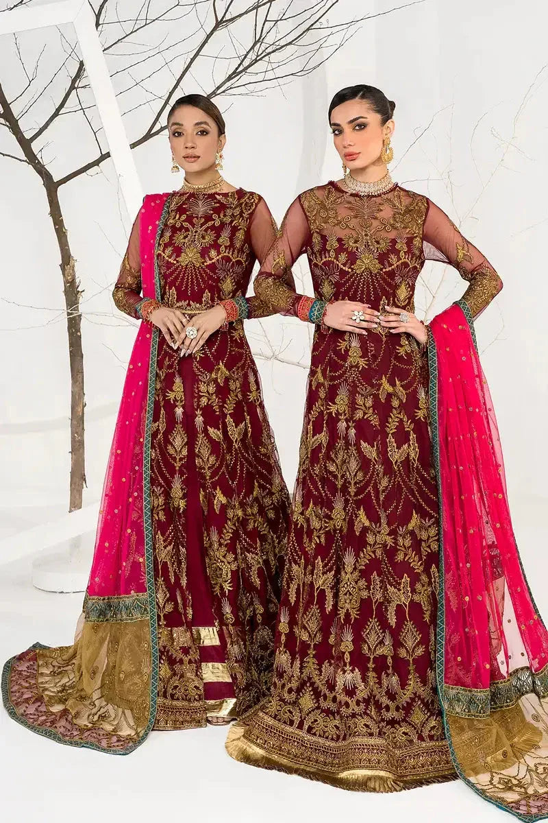 Zarif | LA CELESTE LUXURY Formals | ZLC 04 BURNT ROSE - Aqsa Fabrics