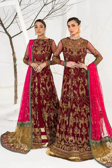 Zarif | LA CELESTE LUXURY Formals | ZLC 04 BURNT ROSE - Aqsa Fabrics