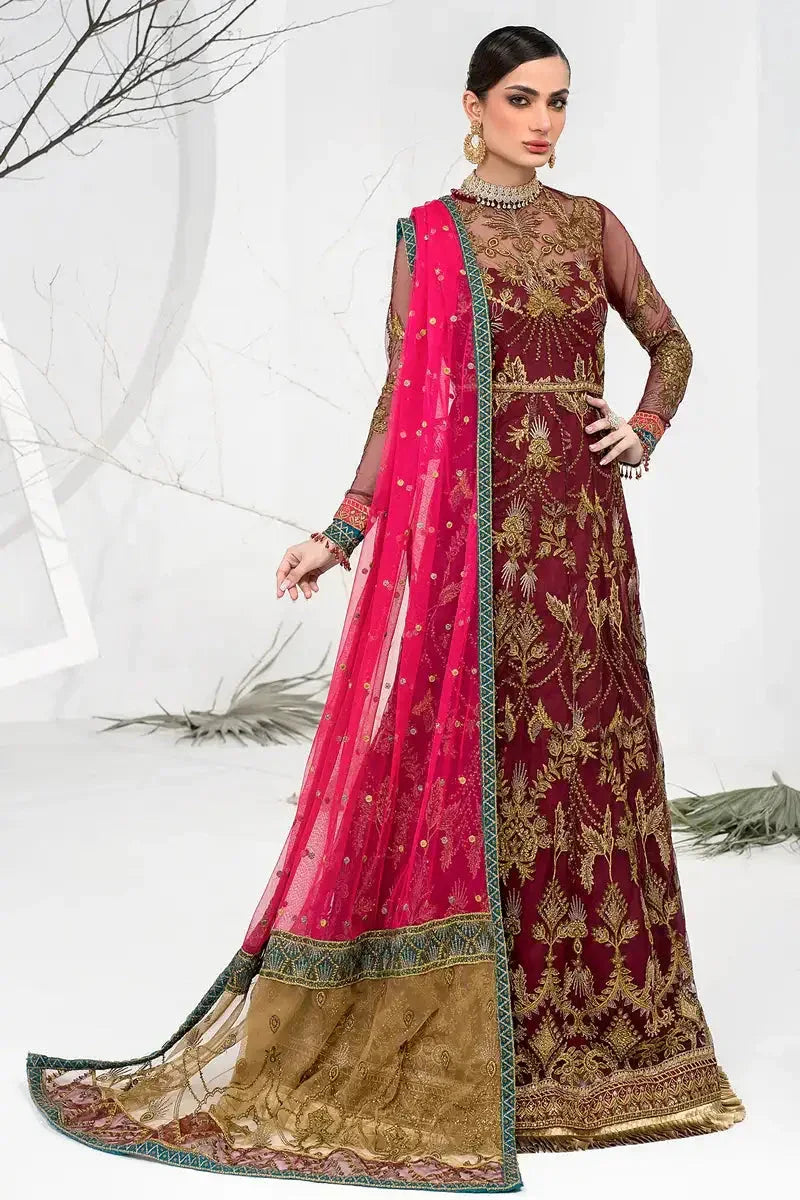 Zarif | LA CELESTE LUXURY Formals | ZLC 04 BURNT ROSE - Aqsa Fabrics