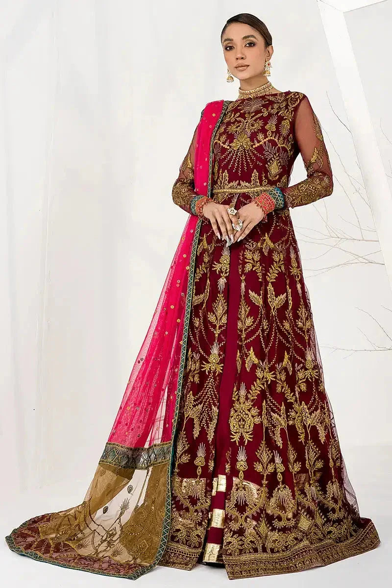 Zarif | LA CELESTE LUXURY Formals | ZLC 04 BURNT ROSE - Aqsa Fabrics