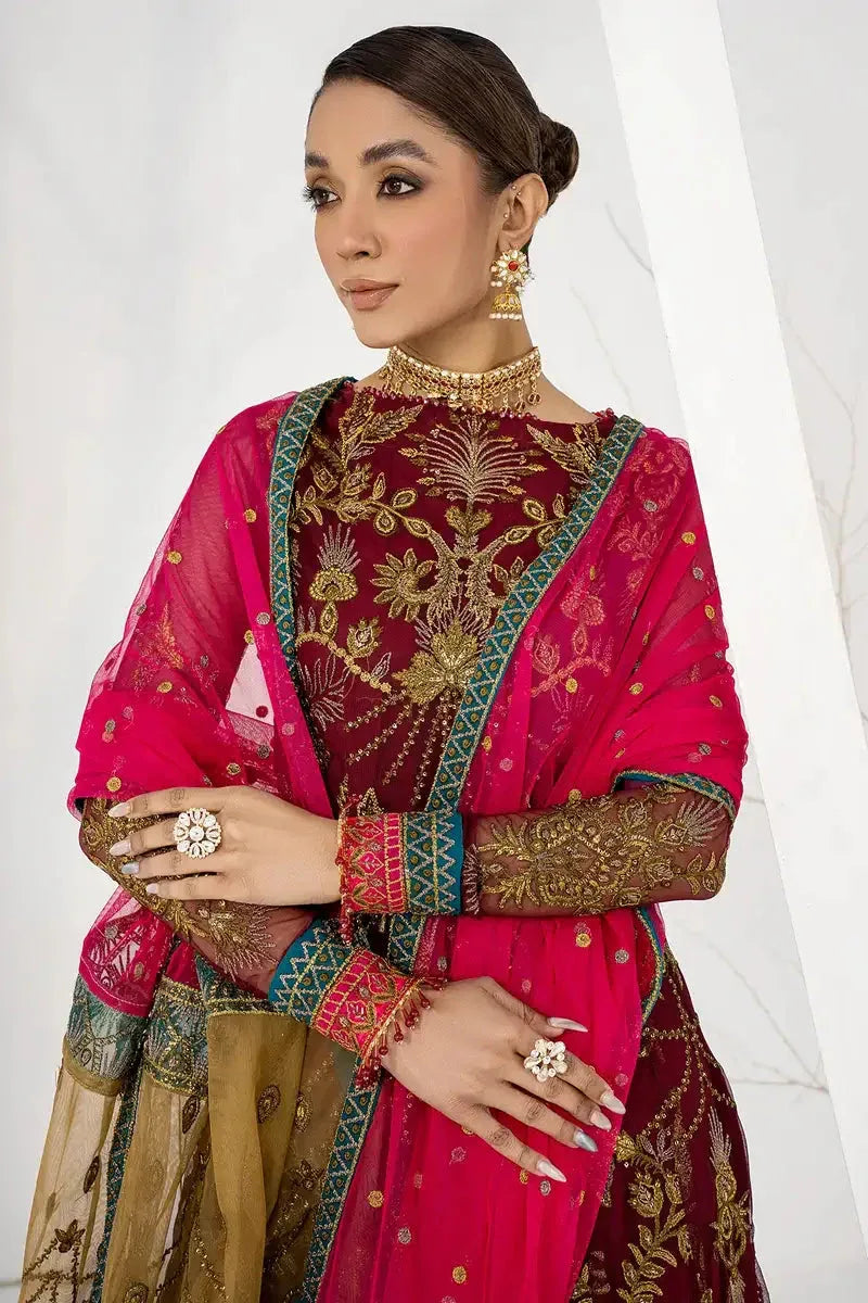 Zarif | LA CELESTE LUXURY Formals | ZLC 04 BURNT ROSE - Aqsa Fabrics