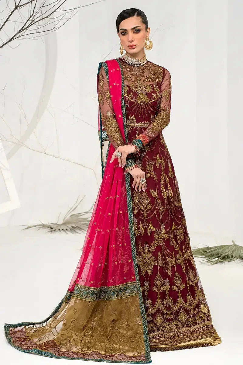 Zarif | LA CELESTE LUXURY Formals | ZLC 04 BURNT ROSE - Aqsa Fabrics