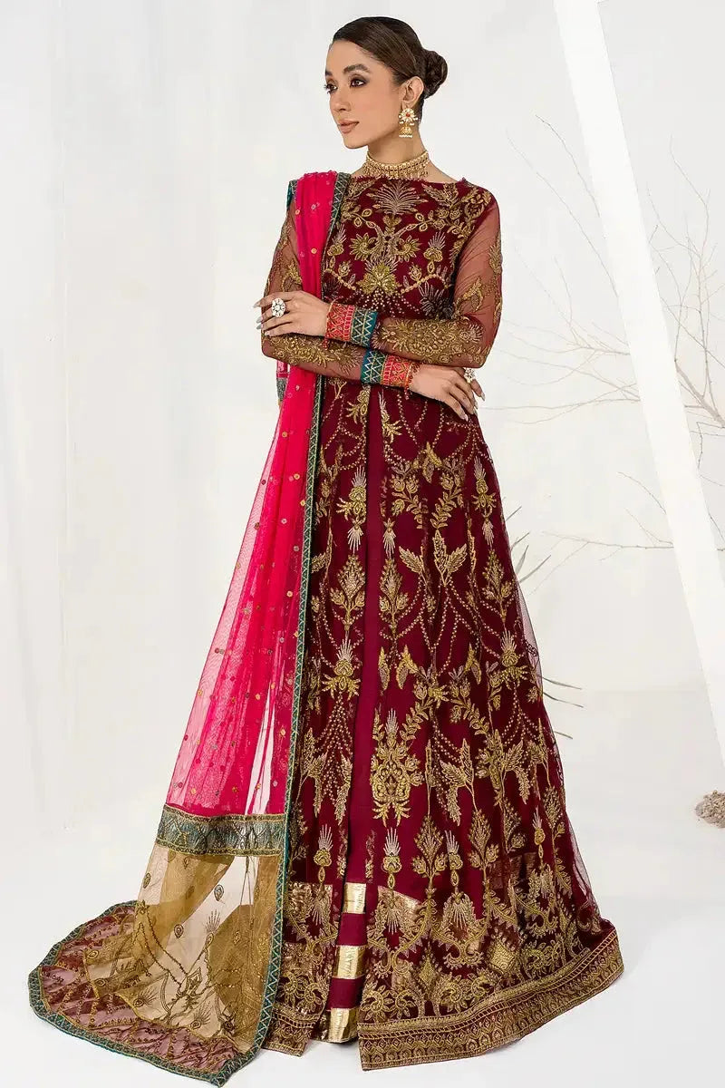 Zarif | LA CELESTE LUXURY Formals | ZLC 04 BURNT ROSE - Aqsa Fabrics