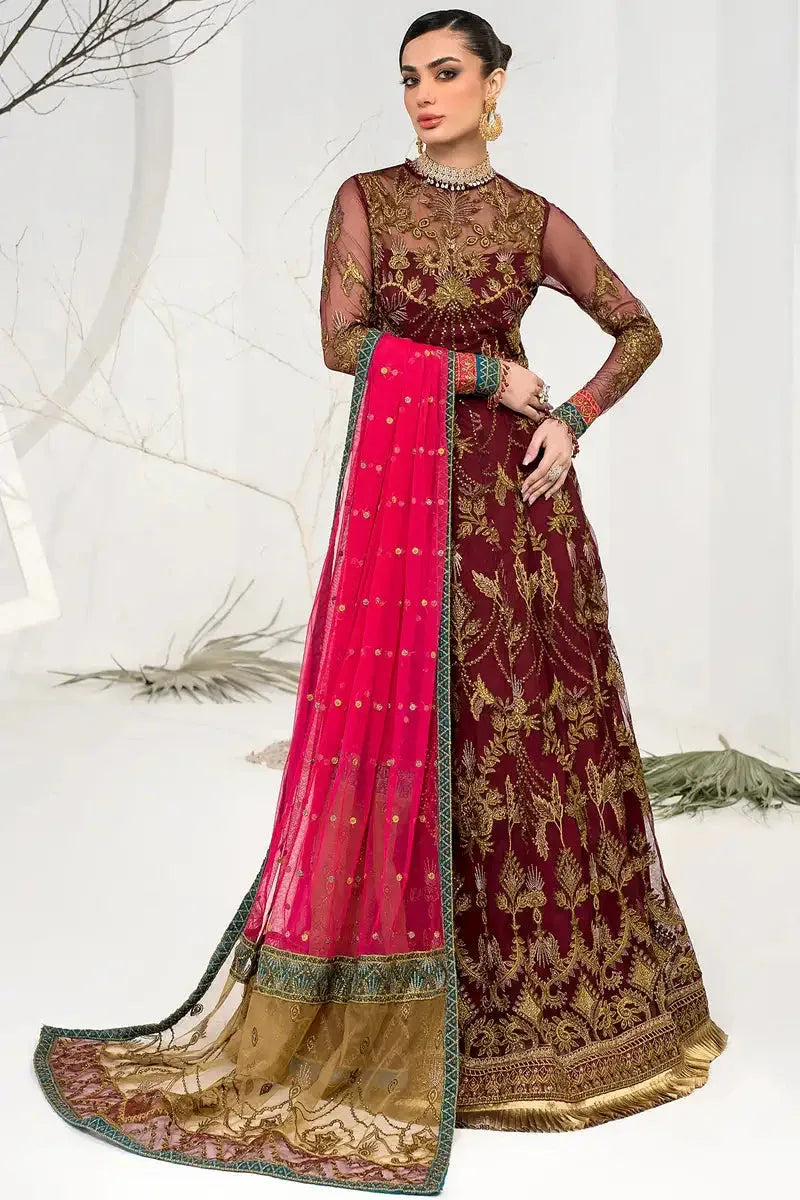 Zarif | LA CELESTE LUXURY Formals | ZLC 04 BURNT ROSE - Aqsa Fabrics