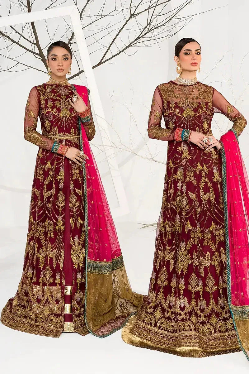 Zarif | LA CELESTE LUXURY Formals | ZLC 04 BURNT ROSE - Aqsa Fabrics