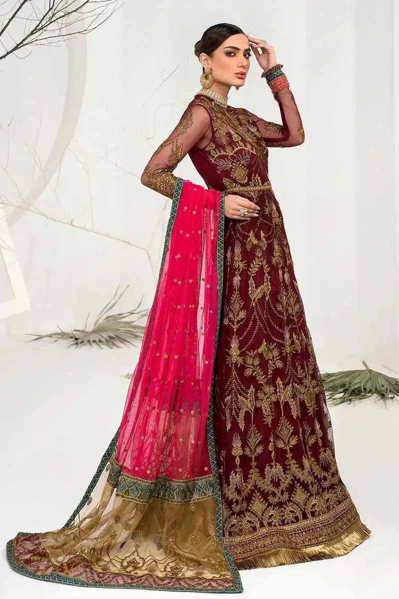 Zarif | LA CELESTE LUXURY Formals | ZLC 04 BURNT ROSE - Aqsa Fabrics