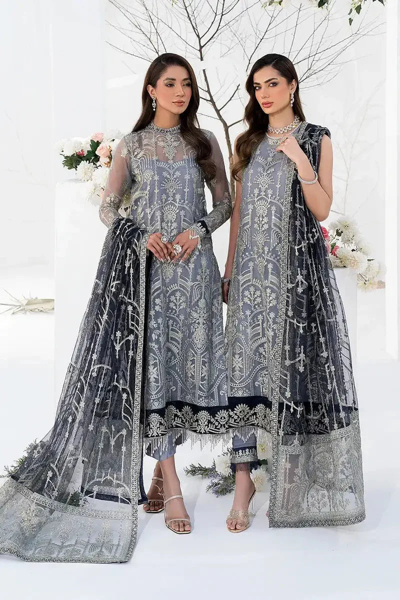 Zarif | LA CELESTE LUXURY Formals | ZLC 05 ASH GREY - Aqsa Fabrics