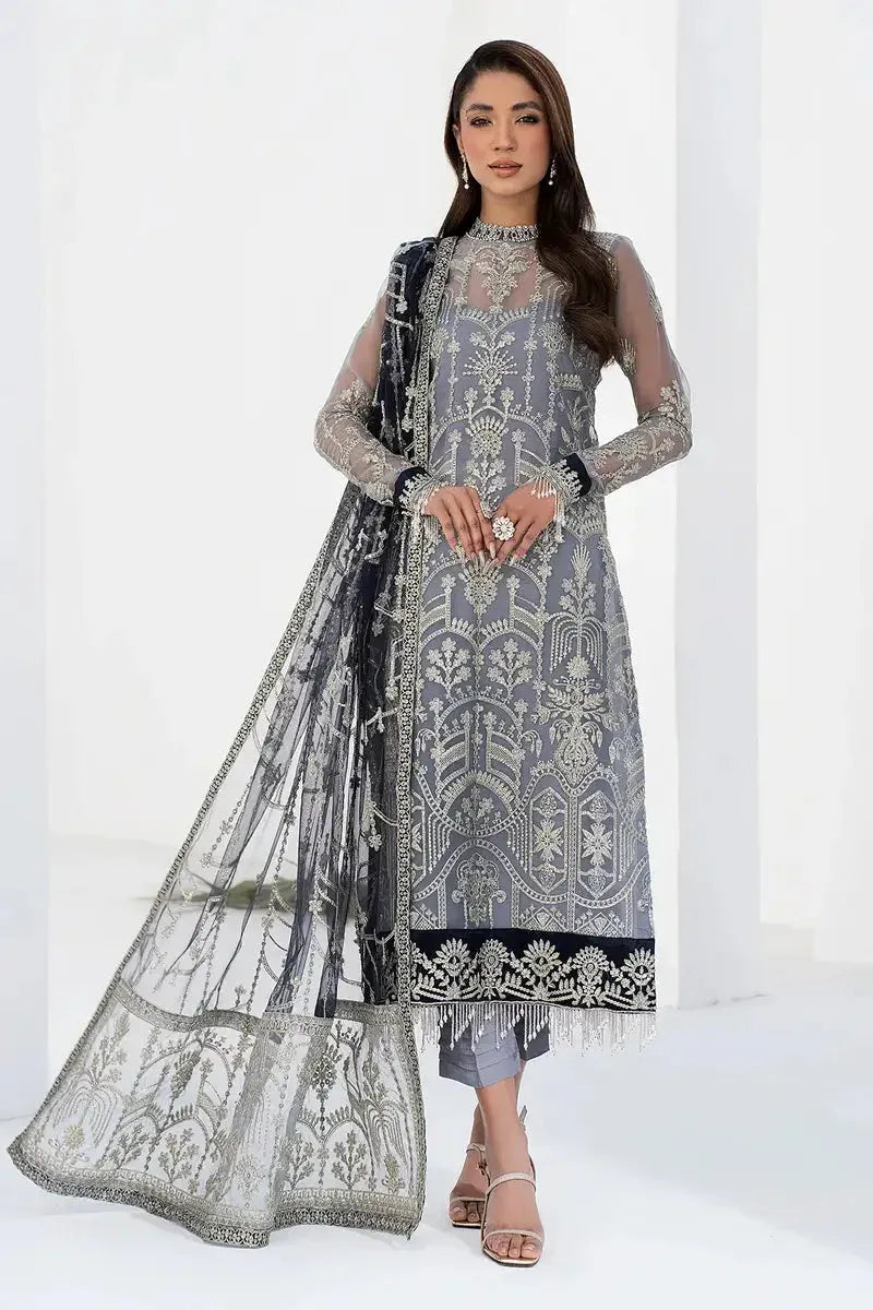 Zarif | LA CELESTE LUXURY Formals | ZLC 05 ASH GREY - Aqsa Fabrics