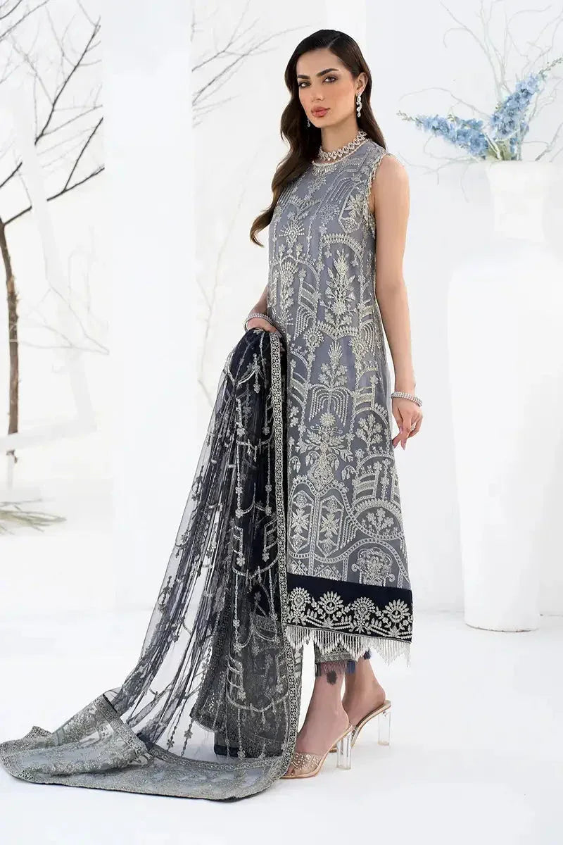 Zarif | LA CELESTE LUXURY Formals | ZLC 05 ASH GREY - Aqsa Fabrics