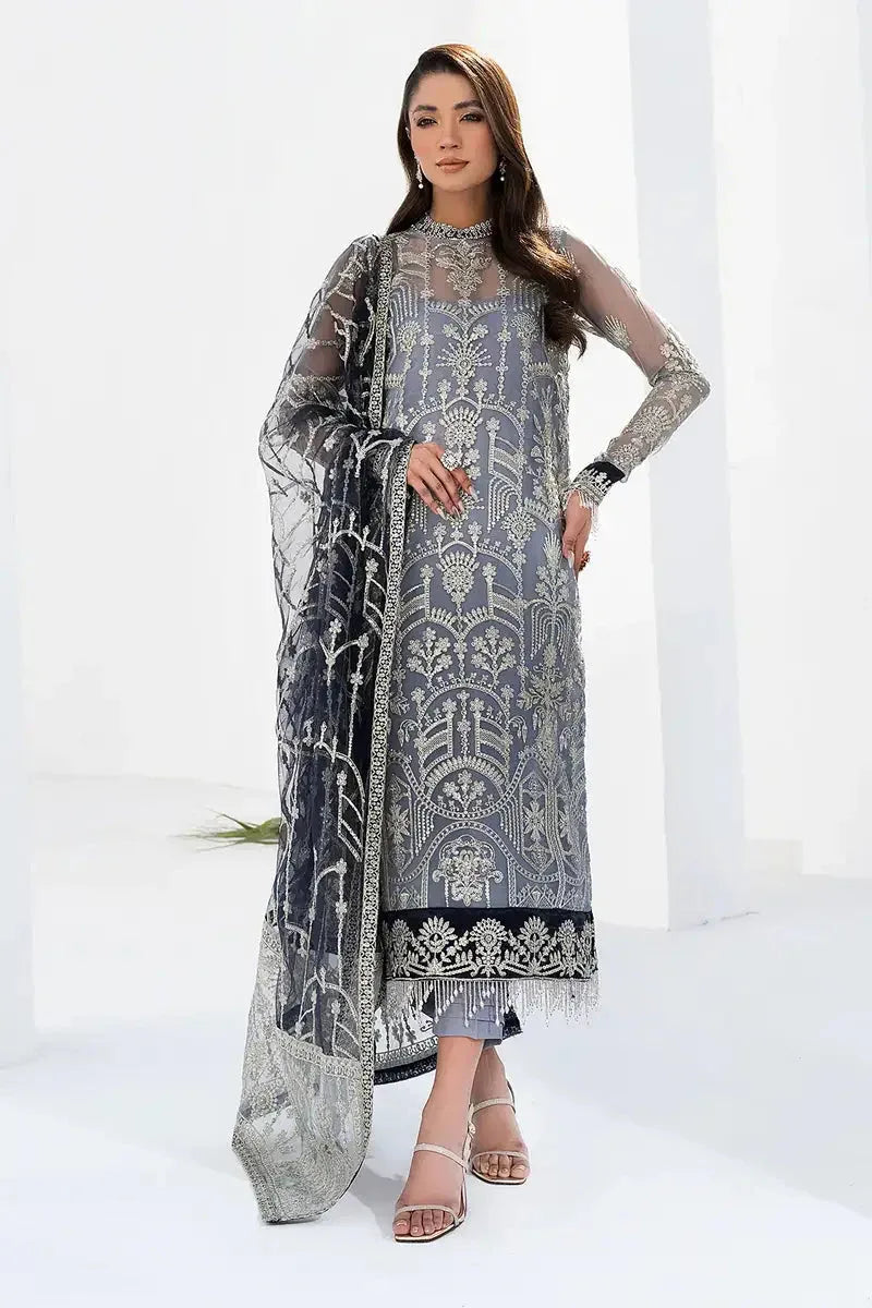 Zarif | LA CELESTE LUXURY Formals | ZLC 05 ASH GREY - Aqsa Fabrics