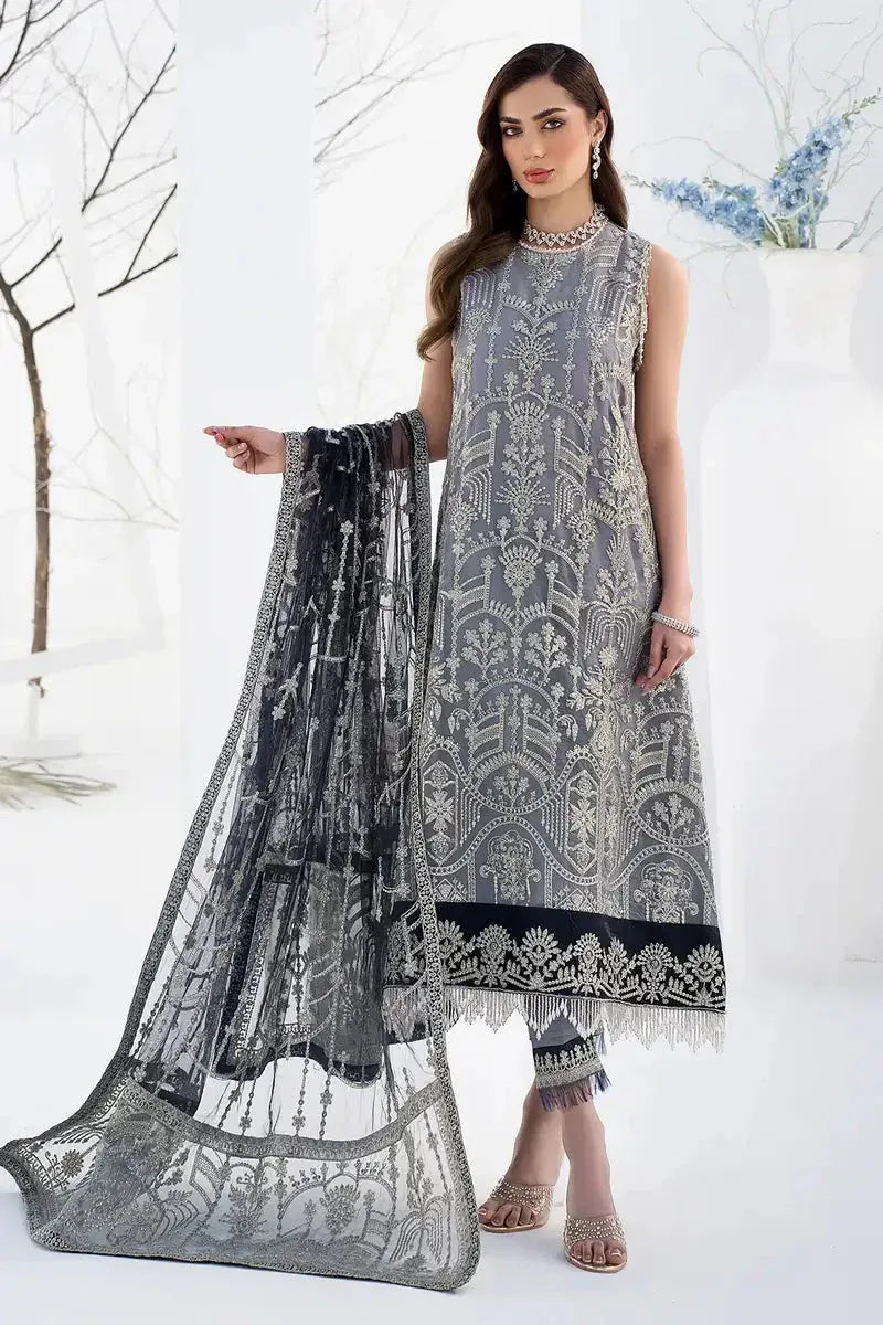 Zarif | LA CELESTE LUXURY Formals | ZLC 05 ASH GREY - Aqsa Fabrics